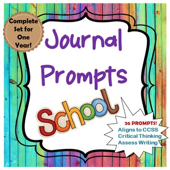 Journal Prompts for Language Arts- A Year's Worth by Secondary Adventures