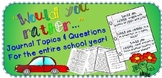 Journal Topics and Printable Journal Paper for the entire year!
