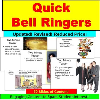 Preview of Journal Warm Up, Bell Ringer, Anticipatory Set PowerPoint
