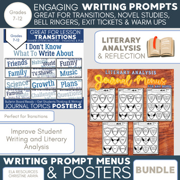 Preview of Journal Writing Bundle: Student Reflection and Literary Response Writing