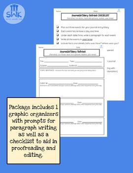 Journal Writing Graphic Organizer by SocialWonderKids | TPT