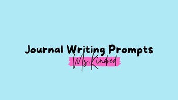 Journal Writing Prompts 2 by Jasmine Kindred | TPT