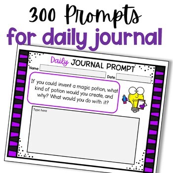 Journal Writing Prompts BUNDLE Digital Distance Learning by Raising ...