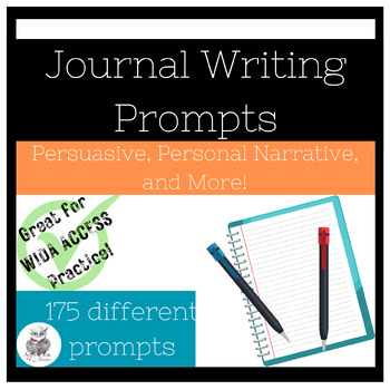 Journal Writing Prompts | ELA Activities | ESL Activities | TPT
