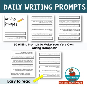 Journal Writing Prompts | Writing Resources | Independent Writing