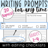 Journal Writing Prompts for Any Time of Year PLUS Editing 