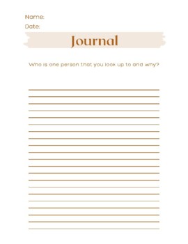 Preview of Journal Writting with Topics (7 pages) Digital Download