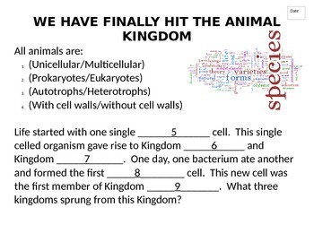 Preview of Journal or do-now packet for Multicellularity & Phylum Porifera PowerPoint