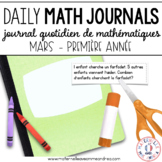 French Grade 1 Math Journal Prompts (Journal de mathématiq