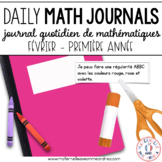 French Grade 1 Math Journal Prompts (Journal de mathématiq
