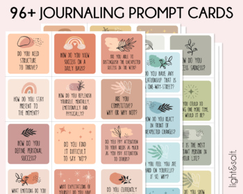 Preview of Journaling prompt cards, Social psychology, Conversation starters, anxiety cards