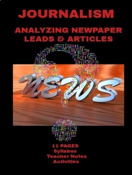 Preview of Journalism: Analyzing Newspaper Leads & Articles Activities