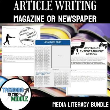Preview of Journalism Article Writing - Magazine or Newspaper - BUNDLE - Expository Writing