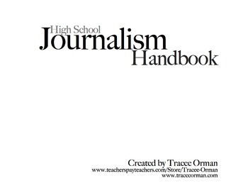 Preview of Journalism Handbook and Stylebook {Editable}