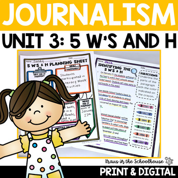 Preview of Journalism Newspaper The 5 Ws & H | Unit 3