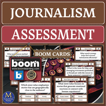 Preview of Journalism Assessment: Boom Cards