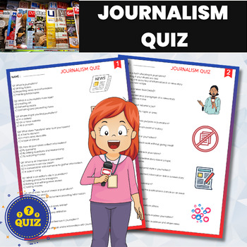 Preview of Journalism Quiz | Media Technology Test | Media News Assessment