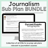 Journalism Sub Plans BUNDLE - Little to No Prep