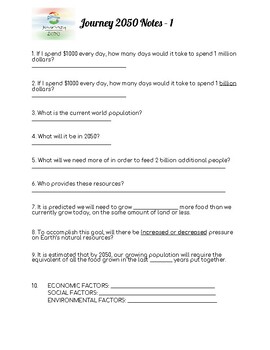 journey 2050 student handout 1 answer key