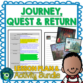 Preview of Journey, Quest, and Return by Aaron Becker Lesson Plans & Google Activities