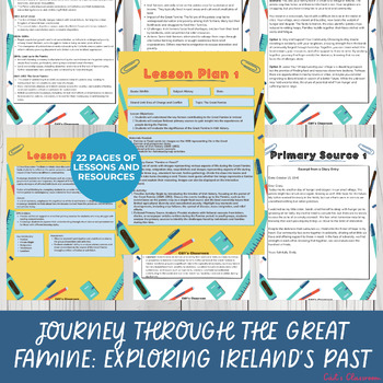 Preview of Irish Potato Famine│Immigration Lesson Plans/Activities│Primary Source Analysis