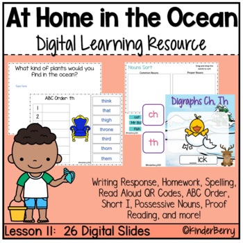 Preview of Journey's 1st Grade Lesson 11 At Home in the Ocean Digital Lesson | Google