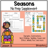 Journey’s 1st Grade Lesson 13 Seasons Supplement