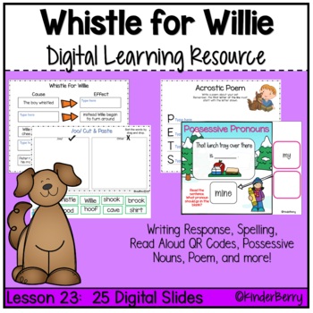 Preview of Journey's 1st Grade Lesson 23 Whistle for Willie Digital Lesson | Google