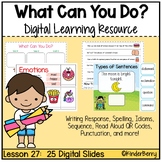 Journey's 1st Grade Lesson 27 What Can You Do Digital Less