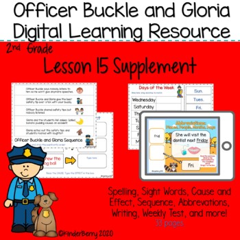 Preview of Journey's 2nd Grade Lesson 15 Officer Buckle and Gloria Digital Lesson | Google 