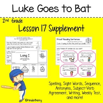 Preview of Journey's 2nd Grade Lesson 17 Luke Goes to Bat