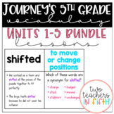 Journey's 5th Grade Vocabulary Lessons: BUNDLE Units 1-5