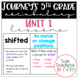 Journey's 5th Grade Vocabulary Lessons: Unit 1