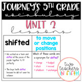 Journey's 5th Grade Vocabulary Lessons: Unit 2