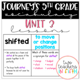 Journey's 5th grade Vocabulary Lessons: Unit 3