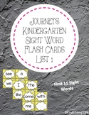 Journey's Kindergarten Sight Word Flash Cards List 1 Freebie