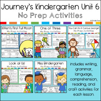Preview of Journey's Kindergarten Unit 6 No Prep Bundle