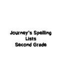 2nd grade Journey's Spelling Lists for the whole year!