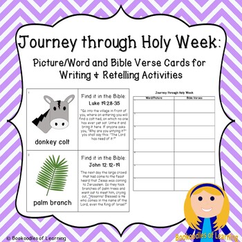 Preview of Journey through Holy Week: Picture and Word Cards for Lent Writing Activities
