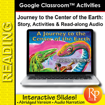Preview of JOURNEY TO THE CENTER OF THE EARTH: Story, Novel Study & Audio | GOOGLE SLIDES
