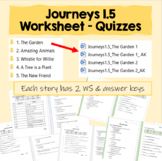 Journeys 1.5 Reading Comprehension Worksheet & Quiz