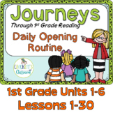 Journeys 1st Gr. Daily Routine, Units 1-6,  for PowerPoint