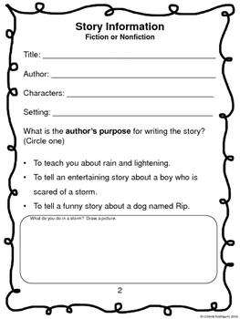 Journeys 1st Grade "The Storm" Comprehension Packet by Cristela Rodriguez