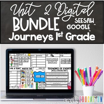 Preview of Journeys 1st Grade Unit 2 Google Seesaw Activities Bundle Distance Learning