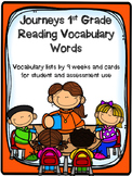 Journeys 1st Grade Vocabulary Checklist and Cards
