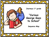 Journeys 1st grade "Curious George Goes to School" Sequence Map