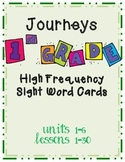 Journeys 2012 High Frequency Sight Word Cards- First Grade