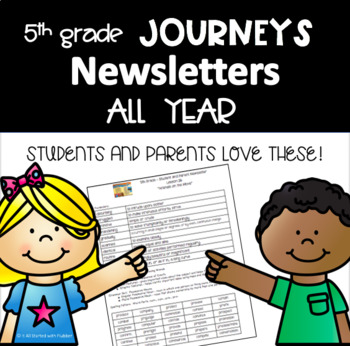 Preview of Journeys 5th Grade, Weekly Newsletters BUNDLE
