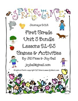 Preview of Journeys 2014/2017 First Grade Unit 5 Bundle