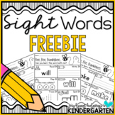 Sight Word Worksheets - Sight Word Practice FREEBIE